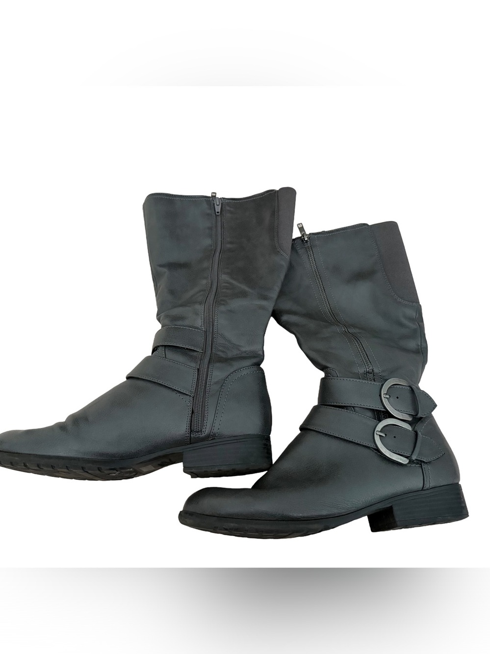 Life Stride Gray Wide Calf Tall Boots X-Must Women’s Riding Boots Size 10M